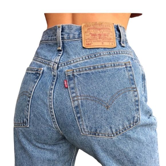 LEVI’S, VINTAGE 550, Size 11 Medium Jr’s,Blue, Made in USA in 04/96, Relaxed Fit - Picture 1 of 13